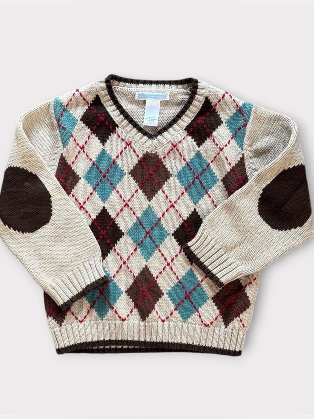 Janie and Jack Autumn Classics Grandpa Sweater 100% Cotton Size 2T
